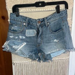 American Eagle, patchwork shorts